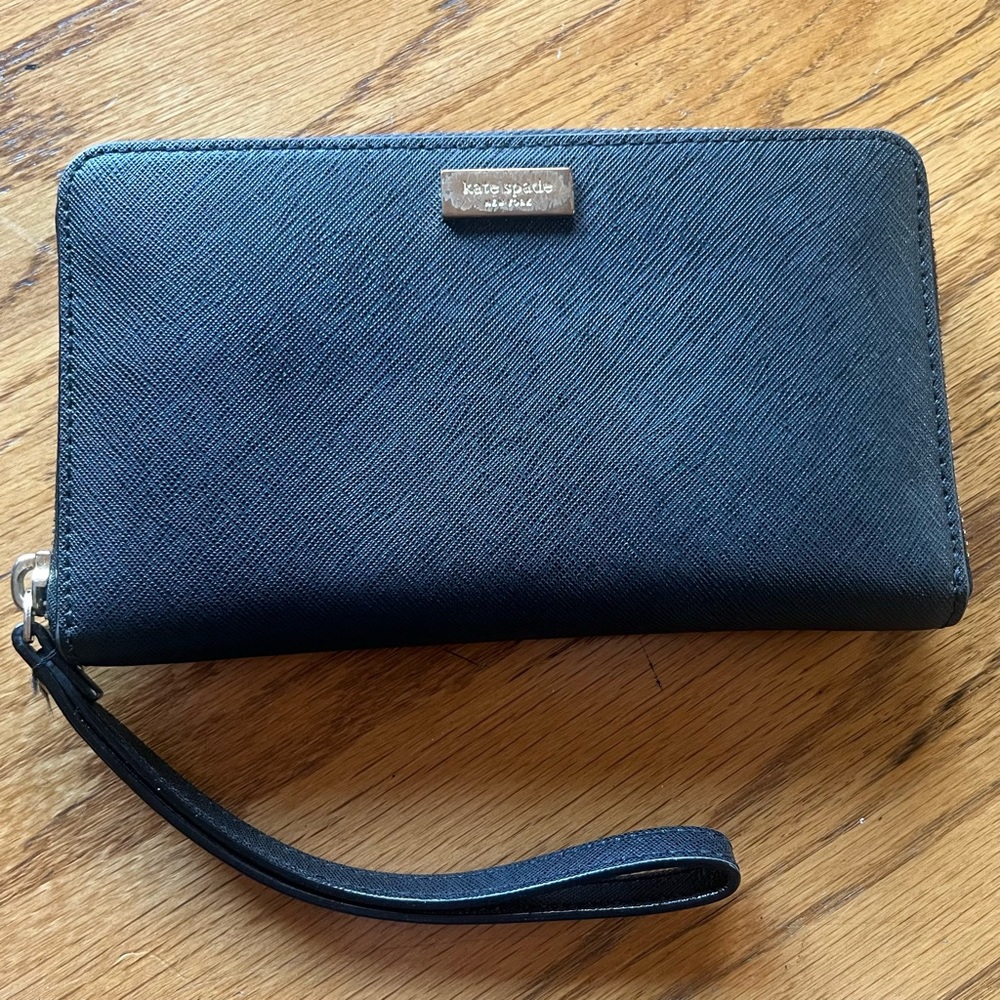Kate Spade black leather wallet
